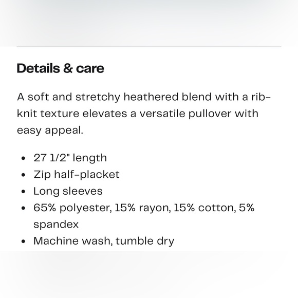 Vintage 1946 Men's Heathered Stretch Rib Knit Half Zip Pullover. Size Large. - Picture 6 of 13